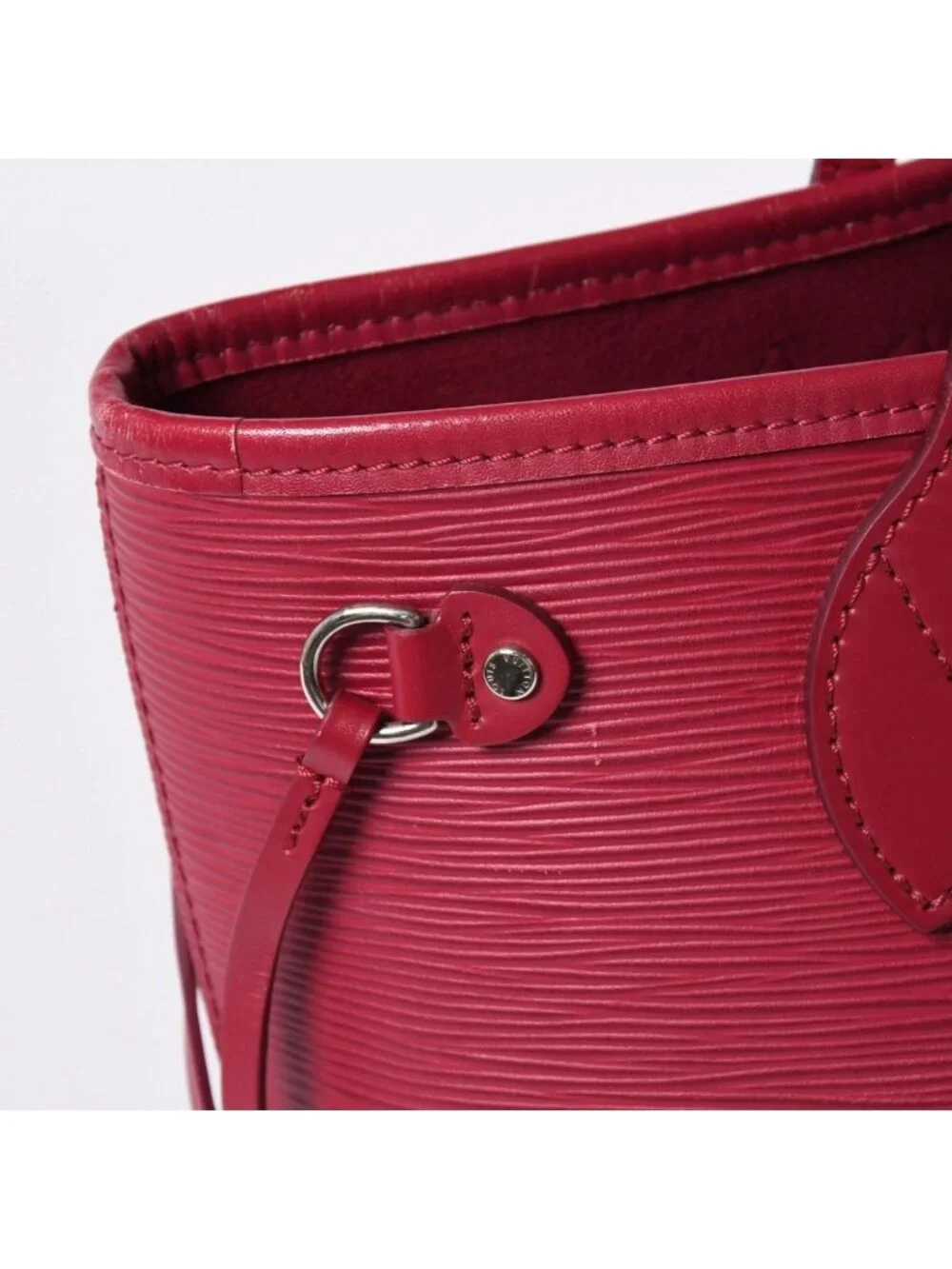 Louis Vuitton Neverfull PM Handbag Epi Leather Bordeaux Silver